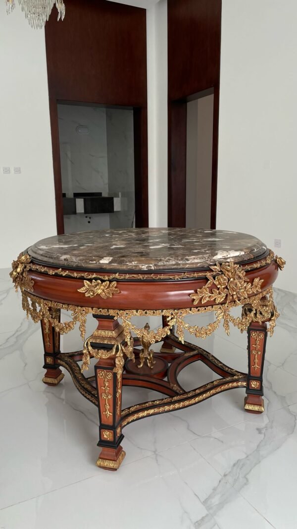 Louis XIV Style Marble Top Center Table - Image 3