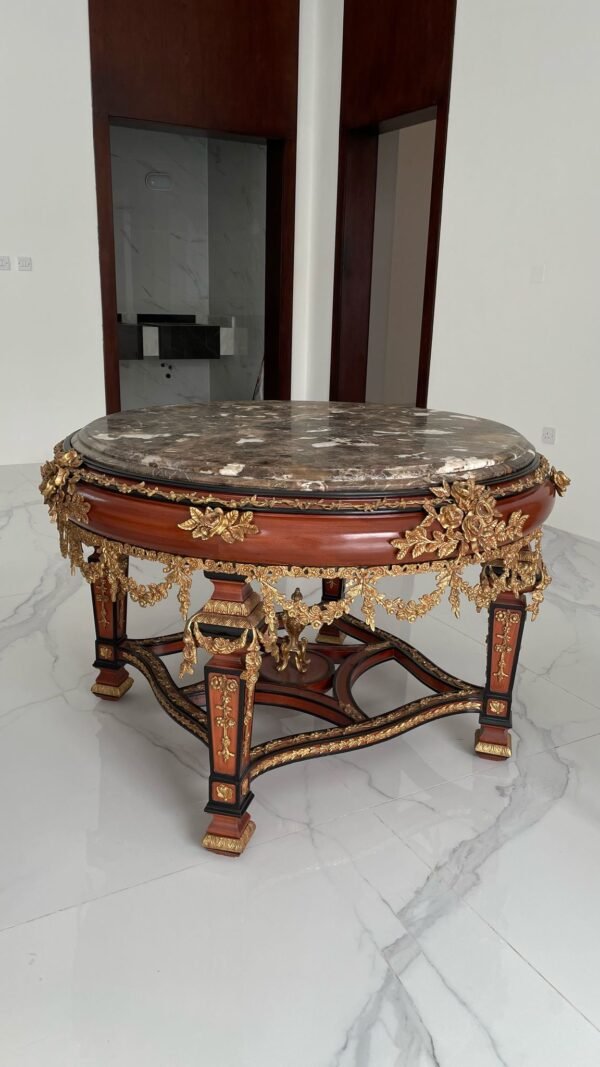 Louis XIV Style Marble Top Center Table - Image 2
